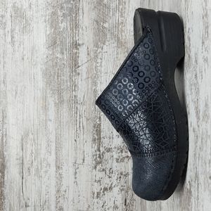 🟦Sz38 Sanita Clog Navy Leather Professional Slide Clogs